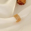 A niche retro court-style lace teardrop-shaped opening ring for women, with a fashionable, light luxury and high-end feel. It's a unique wide pasta ring Specification image